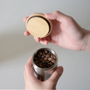 Acaia dosing cup with storage lid medium coffee dosing container for precise espresso preparation