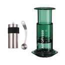 Aeropress Clear Coffee Maker Bundle Ten Mile Mini Green