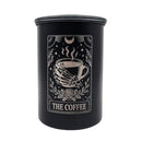 Airscape 7 inch limited edition engraved art series black coffee bean storage canister with airtight lid