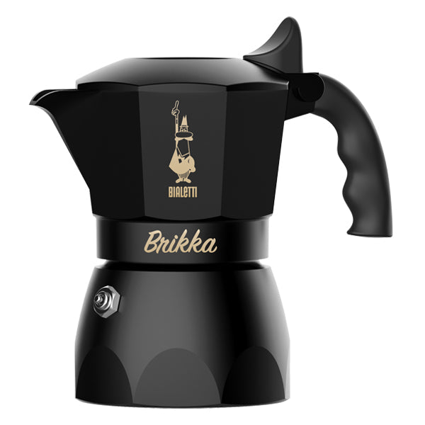 Bialetti Brikka Moka Pot 2 Cup Black