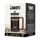 Bialetti Dark Woody Coffee Press 1L with sleek wood look handle and sturdy heat resistant glass