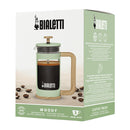 Bialetti Green Woody Coffee Press 350ml with heat resistant glass and sleek wood look handle