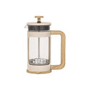 Bialetti Woody Coffee Press 350ml Cream with wood look handle and sturdy glass body