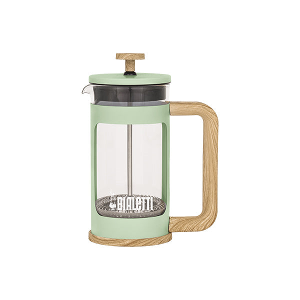 Bialetti Woody Coffee Press 350ml Green with wood look handle and durable heat resistant glass