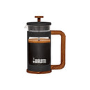 Bialetti Woody Coffee Press Dark 350ml with sleek wood look handle and sturdy heatproof glass