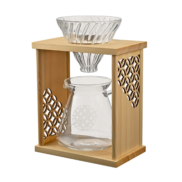 Hario Drip Stand Shippo in Natural Wood Finish
