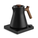 Fellow Corvo EKG Pro black electric kettle with walnut handle