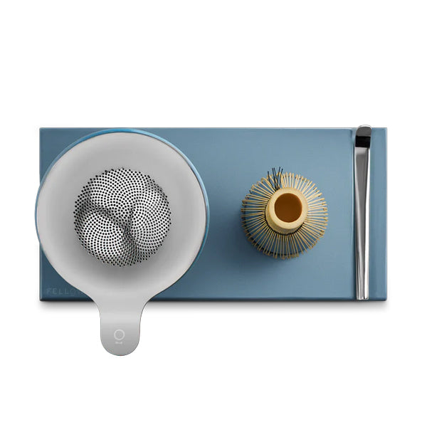 Fellow matcha tea set hazy blue ceramic bowl and whisk set