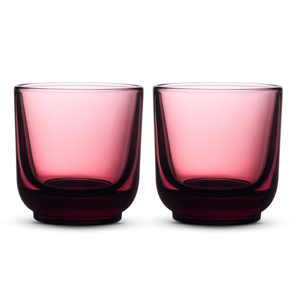 Fellow Pirch cappuccino glasses garnet colour
