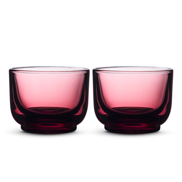 Fellow Pirch cortado glasses garnet colour