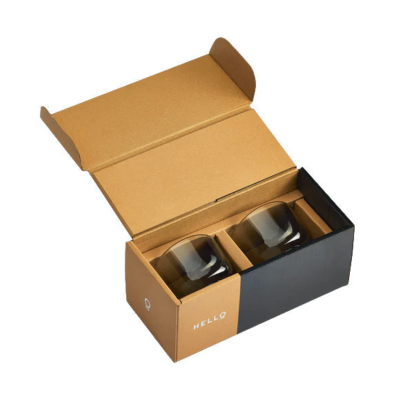 Fellow Pirch smoke grey cortado glasses