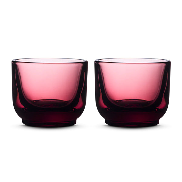 Fellow Pirch espresso glasses garnet colour