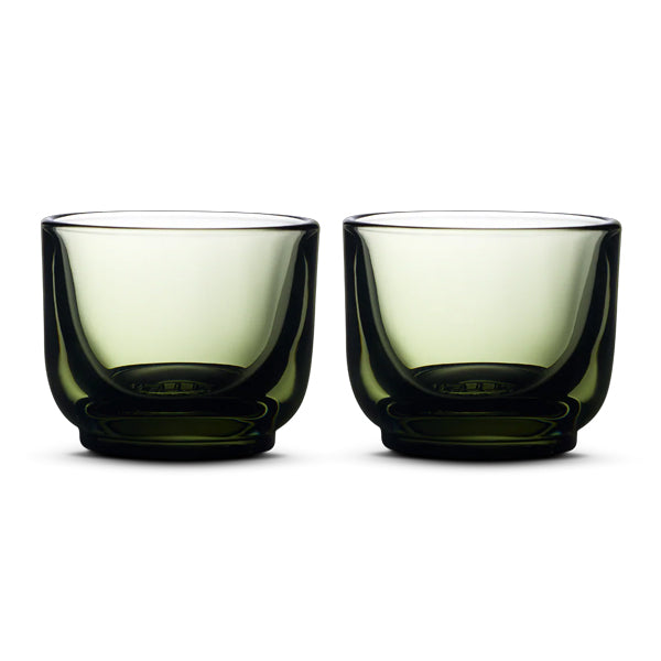 Fellow Pirch espresso glasses woodland green