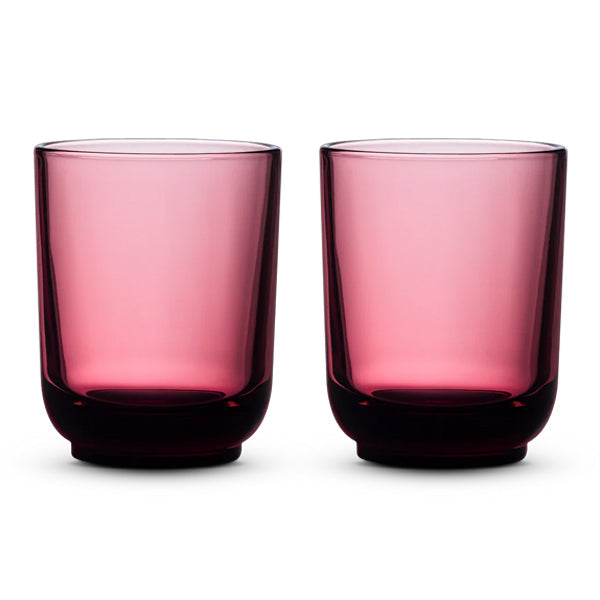 Fellow Pirch latte glasses garnet colour