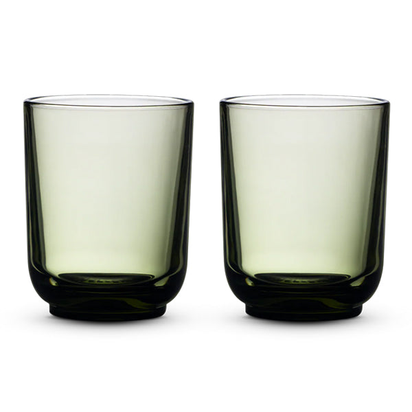 Fellow Pirch latte glasses woodland green