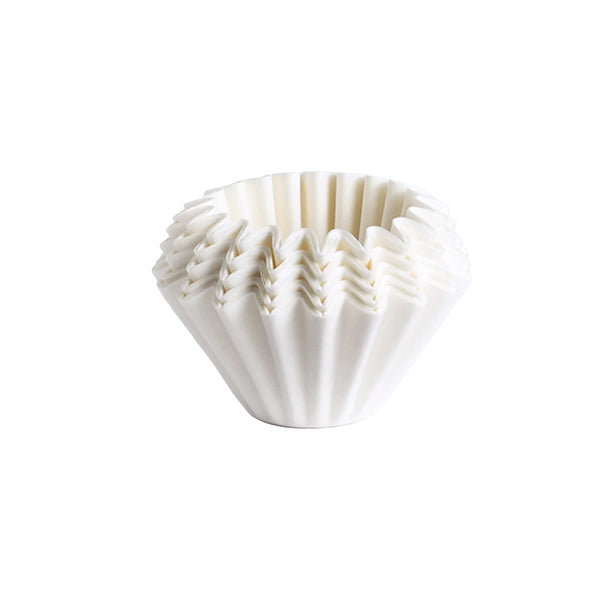 Origami wave paper coffee filters for pour over brewing with Origami dripper