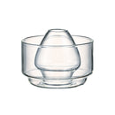 Hario Chasen Stand & Bowl 100 ml in Clear Glass, whisk drying stand and small matcha bowl combo