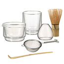 Hario Matcha Collection Set in Clear Glass Finish, includes whisk and spoon