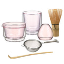 Hario Matcha Collection Set in Powder Pink featuring whisk and sifter