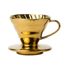 Hario P.V.D. V60 Dripper Size 01 in Gold Finish, PVD-coated