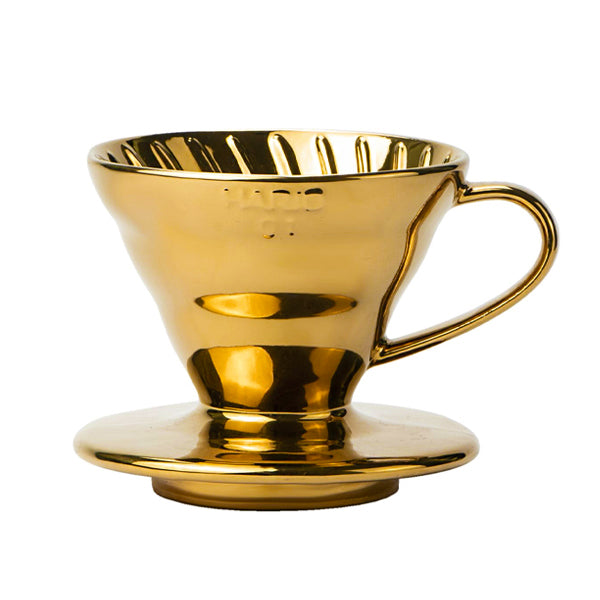 Hario P.V.D. V60 Dripper Size 01 in Gold Finish, PVD-coated