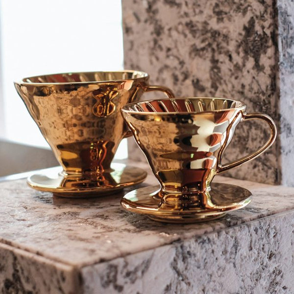 Hario P.V.D. V60 Dripper in Gold Finish, PVD-coated