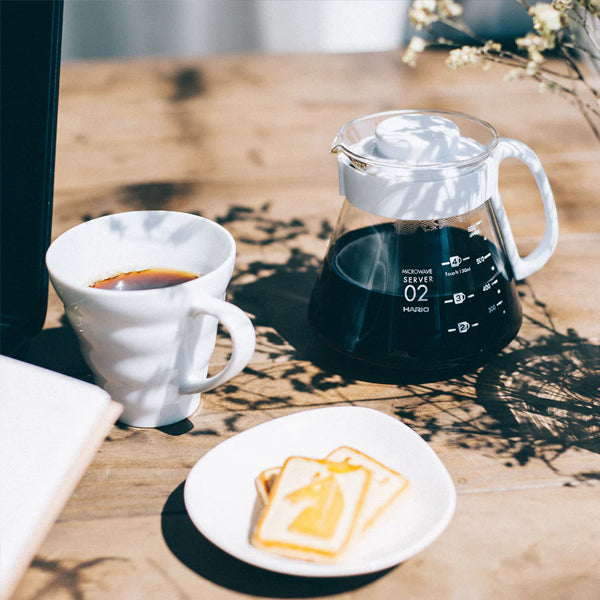 Hario V60 ceramic pour over coffee set white