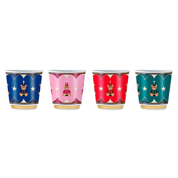Bialetti Magico Ricordo Cups Teddy Bear Set of 4 – Limited Edition Ceramic Collection