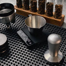 Matrix G1 FlowBar Smart Coffee Scale Black with flow rate bar and auto timer for accurate espresso brewing