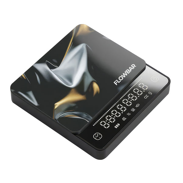 Matrix G1 FlowBar Smart Pocket Coffee Scale featuring flow rate bar and portable design for precise coffee brewing