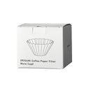 Origami paper wave coffee filters for flat bottom pour over brewing with Origami dripper
