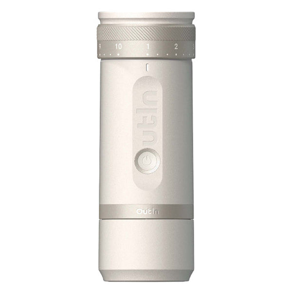 OutIn Fino Portable Coffee Grinder in Sandstone White Finish