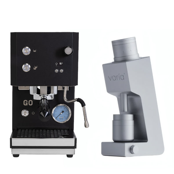 Profitec GO 2.0 Black Varia VS4 Silver Espresso Machine Bundle