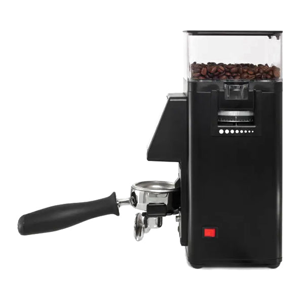 Rancilio Stile SD Coffee Grinder, Black (Side View)