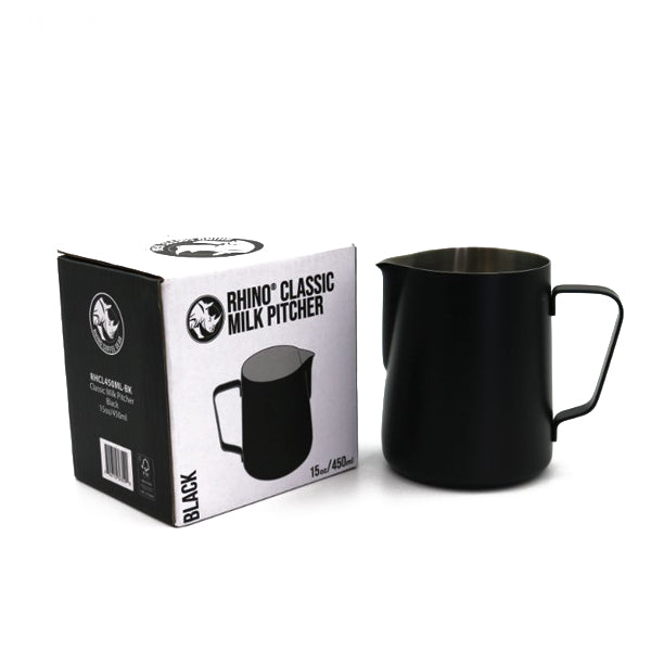 Rhino Classic Milk Pitcher 450ml/15oz Pitch Black