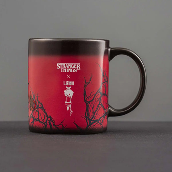Stranger Things Heat Sensitive Mug revealing hidden Hawkins design when hot