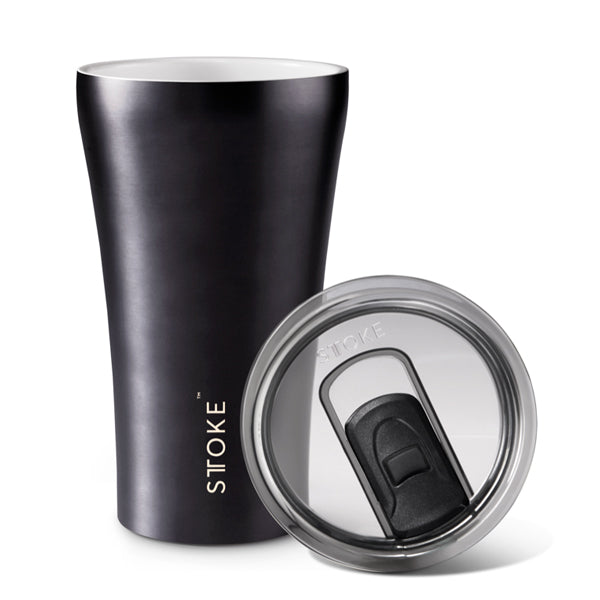 STTOKE Ceramic Reusable Cup Gun Metal Grey 12oz