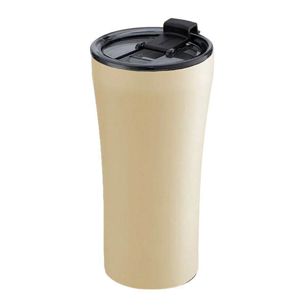 Sttoke Earth Series 16oz Dune Yellow reusable coffee cup with ceramic lining and insulated travel design
