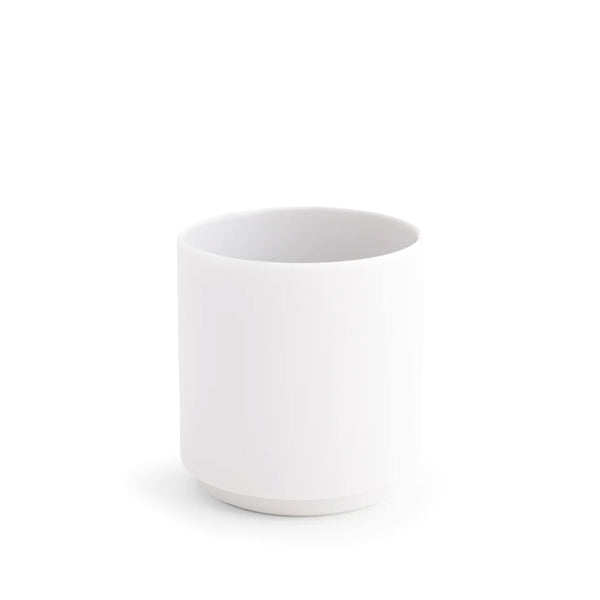 Tajimi Short Tumbler Milk handcrafted Japanese ceramic cup in creamy white glaze for serving coffee or tea