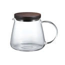 Hario Coffee Server with Walnut Lid and Heatproof Glass, 600ml