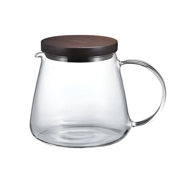 Hario Coffee Server with Walnut Lid and Heatproof Glass, 600ml