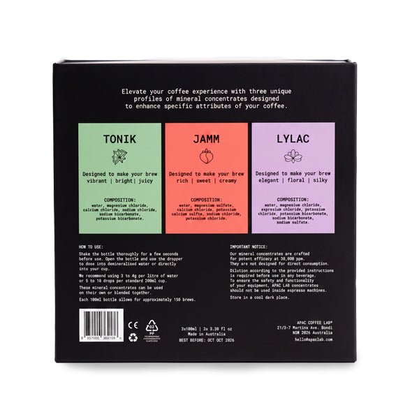 Apax Lab Mineral Concentrate Application Set Brew Water Additives