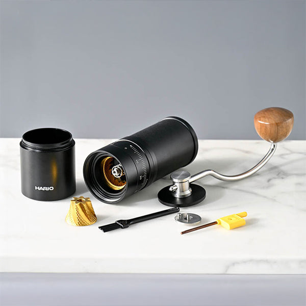 Hario Black Pro Manual Coffee Grinder with Stainless Steel Burrs