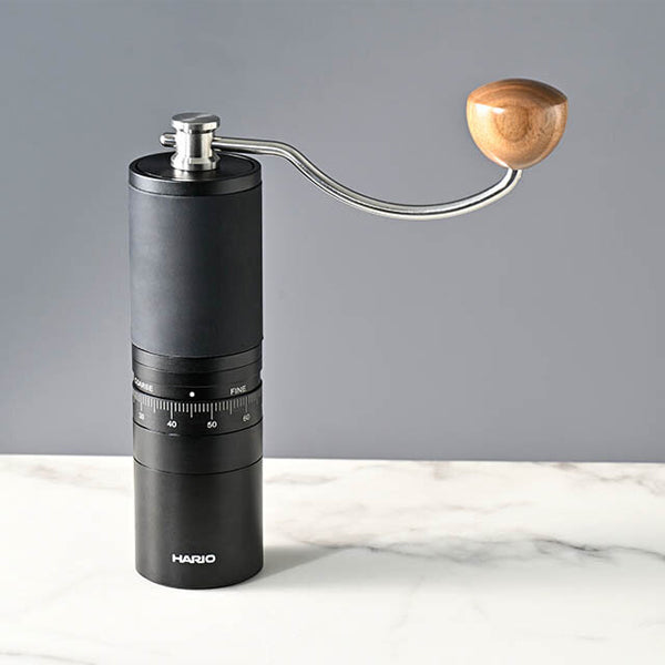 Hario Pro Manual Coffee Grinder with Stainless Steel Burrs in Black Finish