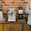 Lelit MaraX3 White Home Espresso Machine Brewing Coffee