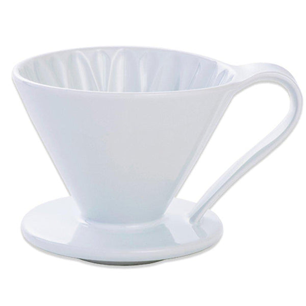 Cafec Flower Dripper 2 Cup White Ceramic
