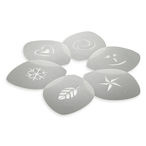 Aerolatte 6-Piece Cappuccino Art Stencil Set