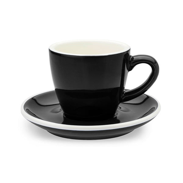ACF Cup & Saucer 6 Set - 3oz Black