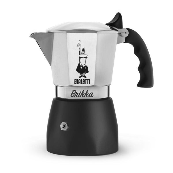 Bialetti Brikka Moka Pot- All Sizes 2 cup - Weighted Pressure Valve