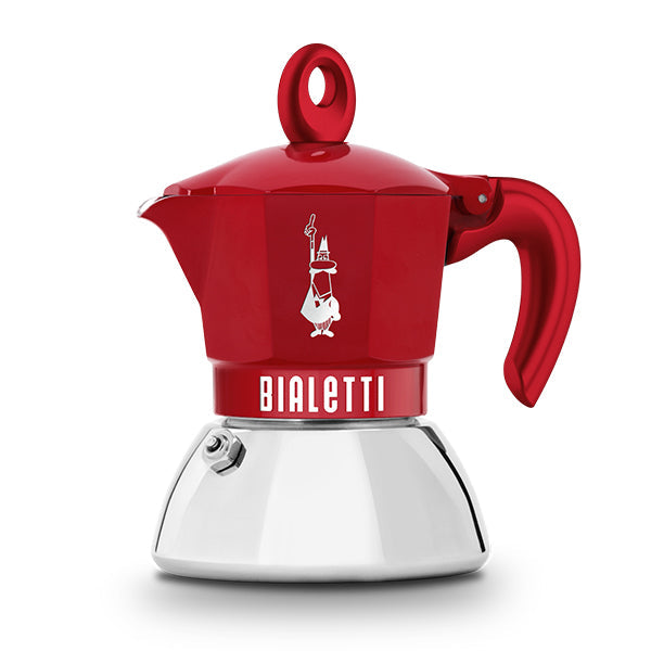 Bialetti Moka Induction Exclusive - 4 cup red